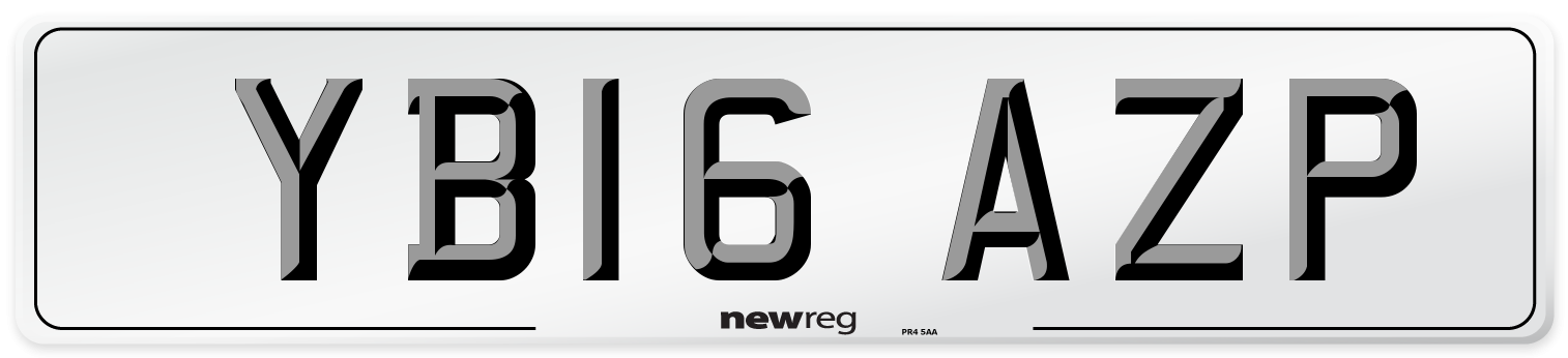 YB16 AZP Number Plate from New Reg